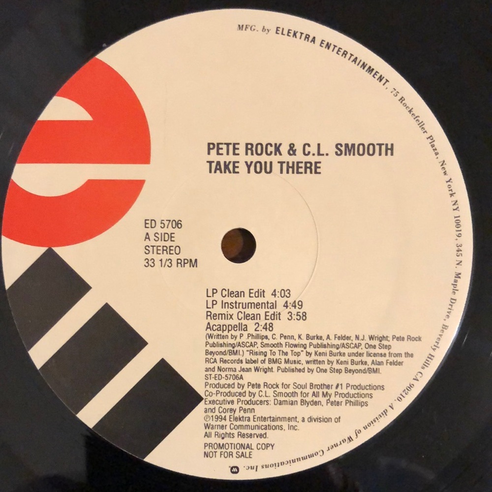 Pete Rock & C.L. Smooth Take You There Vinyl Lp '94